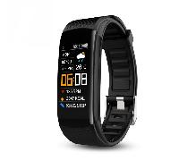 Bracelet d'activité avec moniteur de fréquence cardiaque, pouls, oxygène sanguin Black