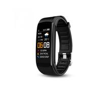 Bracelet d'activité avec moniteur de fréquence cardiaque, pouls, oxygène sanguin Black