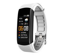 Bracelet d'activité avec moniteur de fréquence cardiaque, pouls, oxygène sanguin White