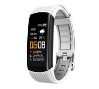 Bracelet d'activité avec moniteur de fréquence cardiaque, pouls, oxygène sanguin White