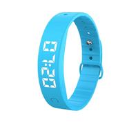 Bracelet d'alarme vibrant - Bracelet vibrant pour dormir, horloge de voyage multifonction, paramètres d'alarme avec vibration discrète, horloge de sommeil pour et adultes, en silicone noir