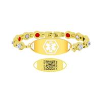 Bracelet d'alerte médicale personnalisé pour les personnes âgées et les adultes - bijoux d'identification médicale d'urgence - Bracelet en acier inoxydable gravé au laser pour diluants sanguins
