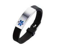 Bracelet d'alerte médicale phosphorescent, bracelet d'identification médicale personnalisé en silicone gravé pour la nuit, bracelet d'identification personnalisé en forme d'arachide/abeille