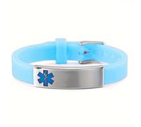 Bracelet d'alerte médicale phosphorescent, bracelet d'identification médicale personnalisé en silicone gravé pour la nuit, bracelet d'identification personnalisé en forme d'arachide/abeille