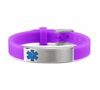 Bracelet d'alerte médicale phosphorescent, bracelet d'identification médicale personnalisé en silicone gravé pour la nuit, bracelet d'identification personnalisé en forme d'arachide/abeille