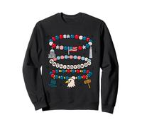 Bracelet d'amitié Washington DC avec icônes de la Ville Patriotique Sweatshirt