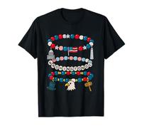 Bracelet d'amitié Washington DC avec icônes de la Ville Patriotique T-Shirt