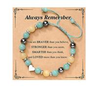 Bracelet d'amour T en pierre naturelle réglable tissé à la main pour femme, taille unique, Verre, Pas de gemme