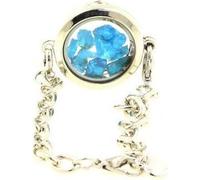 Bracelet d'apatite brute bleu néon, modèle Medallion, 25 mm