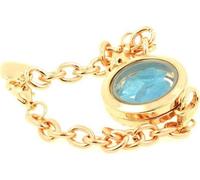 Bracelet d'apatite brute bleu néon, modèle Medallion, 25 mm