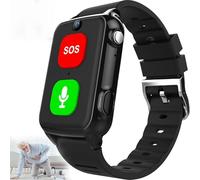 Bracelet D'appel D'urgence, Montre De Positionnement GPS Avec Appareil Photo, Lecture De Temps De 12 Heures, Fréquence Cardiaque, Test De Pression Artérielle Et Température Corporelle, Charge Magnétiq