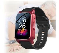 Bracelet d'appel d'urgence pour personnes âgées avec positionnement de sécurité GPS et appel d'urgence SOS, équipé de plusieurs langues, bracelet d'appel d'urgence senior, cadeau (noir)