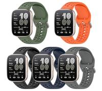 Bracelet de 22 mm pour Amazfit Bip Max/Bip 6/Bip 5/Bip 5 Unity/Cheetah/Cheetah Pro/Balance 3 2 1, bracelet de montre en silicone pour Amazfit GTR 4/GTR 3/GTR 3 Pro/GTR 2e/GTR 2 eSIM/GTR 47 mm