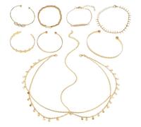 Bracelet De 7 Pièces Et Couvre-Chefs 1 Pièce, Bracelet Élé Et Simple, Couvre-Chefs Polyvalents Classiques, Accessoires Élés, Accessoires De Vêtements.