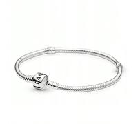 Bracelet de base DIY PANDORA en os de serpent, bracelet de couple en argent 925, cadeau pour petite amie, anniversaire, Noël, fête des mères 590702HV 18 cm,17 cm,16 cm,19 cm,22 cm,20 cm,21 cmZirconium