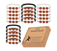 Bracelet de basket-ball pour équipe, bijoux de sport à la mode | Bracelets unisexes réglables avec basket-ball, avec cartes inspirantes, Consulte la descripción, Matériaux mixtes, Unisexe