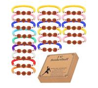 Bracelet de basket-ball pour l'équipe : bracelets de basket-ball, bracelets unisexes réglables avec bracelets de basket-ball, bijoux faits à la main pour le sport, bracelet de perles de sport inspiré