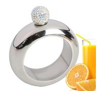 Bracelet de bouteille - Femme - Bracelet de 3,5 oz Flacon | Mrbinking Hip, plat créatif en acier inoxydable avec bracelet et bracelet pour clubs