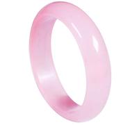 Bracelet de bracelet en jade rose naturel pour les femmes, Agate Bangle Good Luck Gifts avec bijou (taille: 60 mm)