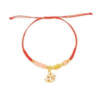 Bracelet de cheval porte-bonheur de la nouvelle année 2026 en fil rouge, bracelet chinois du zodiaque animal Feng Shui, bracelet charme de cheval en corde réglable pour femmes, bijou cadeau du nouvel