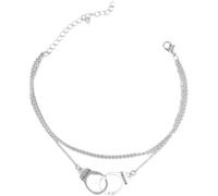 Bracelet de cheville avec menottes à la mode avec pied réglable en argent plaqué pour femme Durable et Clever