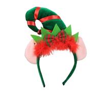 Bracelet de cheville avec nœud de couleur contrastée et initiales C pour enfants et adultes avec bonnet de Père Noël