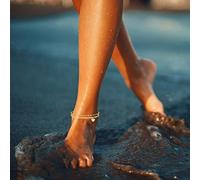Bracelet de Cheville de Plage, Anneau de Cheville Poli pour les Voyages en Plein Air et les Rencontres pour Femmes (A)