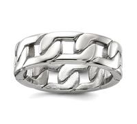 Bracelet de cheville en acier inoxydable poli de style 7 mm - Cadeau idéal pour maman, 0.75 centimeters, Métal Acier inoxydable, Pas de gemme