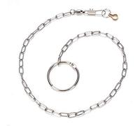 Bracelet de cheville en acier inoxydable pour perroquet Harnais d'entraînement antirouille et anti-morsure Bracelet de cheville pour oiseau Laisse d'entraînement Réglable Empêche (Perroquet gris)