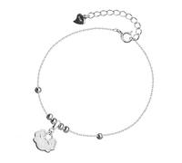 Bracelet de cheville en argent sterling 925 avec nuage porte-bonheur pour femme - Chaîne de pied réglable de style chinois traditionnel avec verrou de longévité (taille unique)