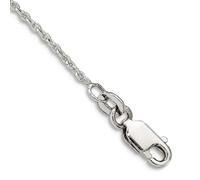 Bracelet de cheville en argent sterling 925 poli avec fermoir mousqueton de 1 mm pour homme et femme, 18 centimeters, Métal Argent Argent sterling, Pas de gemme