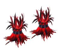 Bracelet de cheville en plumes floues punk gothique accessoires de chaîne de pieds costume de cosplay événements et performance de scène Cosplay fête accessoires pour pieds Fuzzy