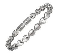 Bracelet de cheville magnétique en titane avec aimant pour femme Argenté, Titane