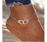 Bracelet de cheville - SHOP-STORY - Freedom - Argent - Ajustable - 20 cm + 5 cm extension
