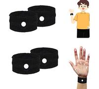 Bracelet de contrôle du sucre WeiMax 2 paires, bracelet thérapeutique de contrôle du sucre d'acupression Healthify, régule les niveaux de sucre dans le sang (Noir)