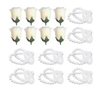 Bracelet de Corsage en Dentelle 8 pièces, 8 Boutons de Rose Creux, Corsage de Bal, Corsage de Mariage pour Femmes, Bracelet de Corsage de Poignet, Bracelet de Corsage de Bal