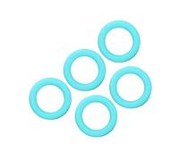 Bracelet de Dentition, 5pcs, Bague de Dentition en Silicone Souple pour bébé | Bague de Dentition élastique | pour bébé | pour Voyage à Domicile (Vert Turquoise)