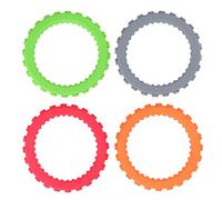 Bracelet de dentition bébé 4pcs Silicone Refrigérable Resistant à la Chaleur Soulagement des Gencives Jouets pour Bébé sans BPA Multi-color Taille Universelle