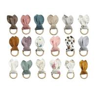 Bracelet De Dentition En Bois Pour Bébé, Jouet À Main, En Coton Doux, Mignon, Oreilles De Lapin, Jouet Réconfortant, Hochet Sensoriel Pour