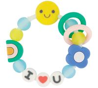 Infantino Anneau de dentition «I Love U» Silicone souple, prise en main facile, couleurs vives