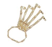 Bracelet de doigt tête de mort - Chaîne réglable Ingers Wrirstband Gh0st Handd | Bracelet squelette en forme d'os de main | Bijou punk griffe fantôme pour fête, cosplay, performance sur scène, Refer