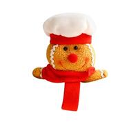 Bracelet de gifle de Noël | Jouets de bande de gifles pour homme en pain d'épice, bracelet portable, jouet en peluche créatif et mignon pour décoration de Noël
