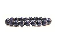 Bracelet de guérison en pierres précieuses de 8 mm pour homme et femme (grès bleu)