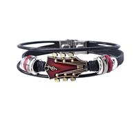 Bracelet de guitare réglable. Bracelet multicouche tressé à la main. Bijoux de style punk pour amateurs de musique. Accessoires de mode pour les fans de rock and roll. Un groupe de cuir unisexe qui va