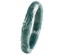 Bracelet De Jade Naturel Pour Les Femmes, Bracelet De Jade De Paix Fait Main Phoenix Avec Certificat, Boîte-cadeau Inner diameter 57-58mm