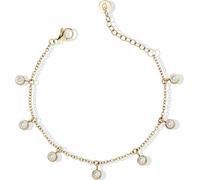 Bracelet de jambe doré avec cristaux LJ2842