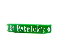 Bracelet de la Saint-Patrick, bracelet en silicone de Saint Patrick, bracelet vert avec porte-bonheur | Bracelet décoratif de main de Saint-Patrick vert pour le travail, l'école, Consulte la