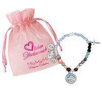 Bracelet de la vie de Marie en belles perles de verre et pendentifs - Bracelet marin pour, 26,46 cm (circa), Cuir, Perle