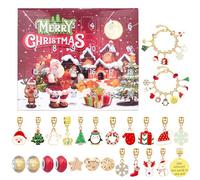 Bracelet de l'Avent de Noël 24 jours Kit DIY Calendrier de l'Avent Pour Adolescents Collectionneurs amateurs de travaux manuels Réunions de famille Activité