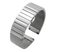 Bracelet de luxe for homme en acier inoxydable à maille requin, compatible avec les montres plongée Seiko, Breitling, Omega et Panerai(C-Silver,22mm-width)